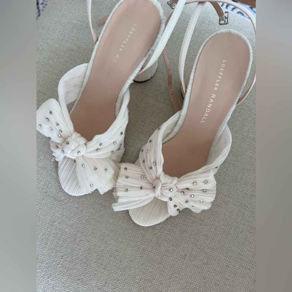 Loeffler Randall Camellia Pleated Knot High-Heel Sandals